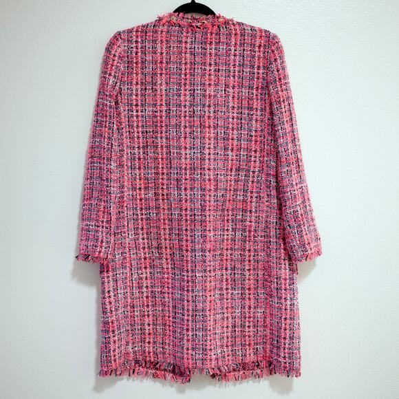 Kate Spade Multi Tweed Coat Hibiscus Tea Gold Studded Boucle SZ 4 NWT - Picture 4 of 9